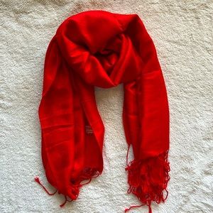 Red Paisley Print Pashmina!